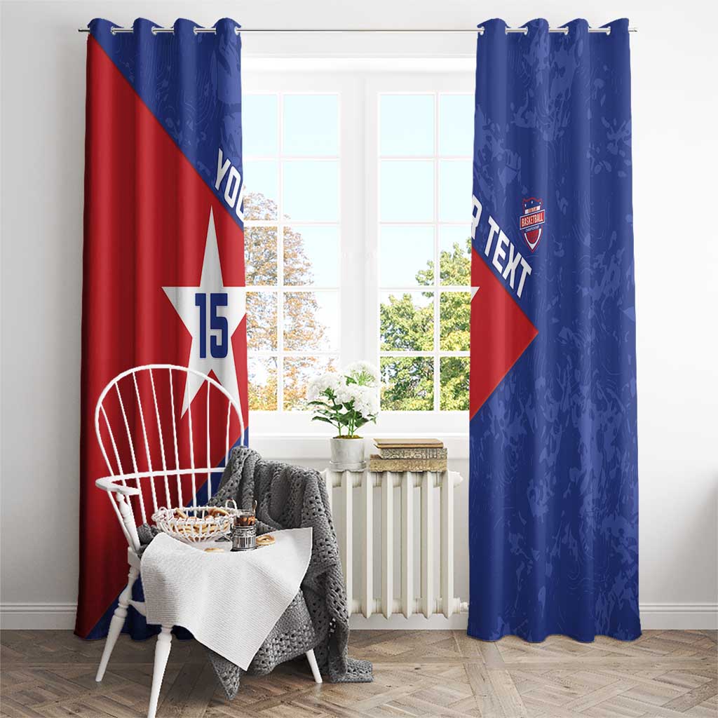 Custom Cuba Basketball Window Curtain Flag Style