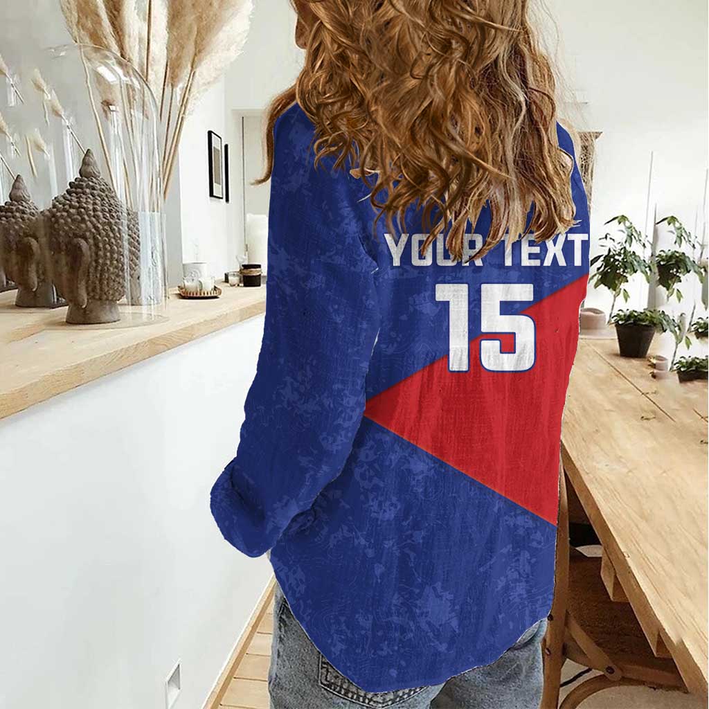 Custom Cuba Basketball Women Casual Shirt Flag Style