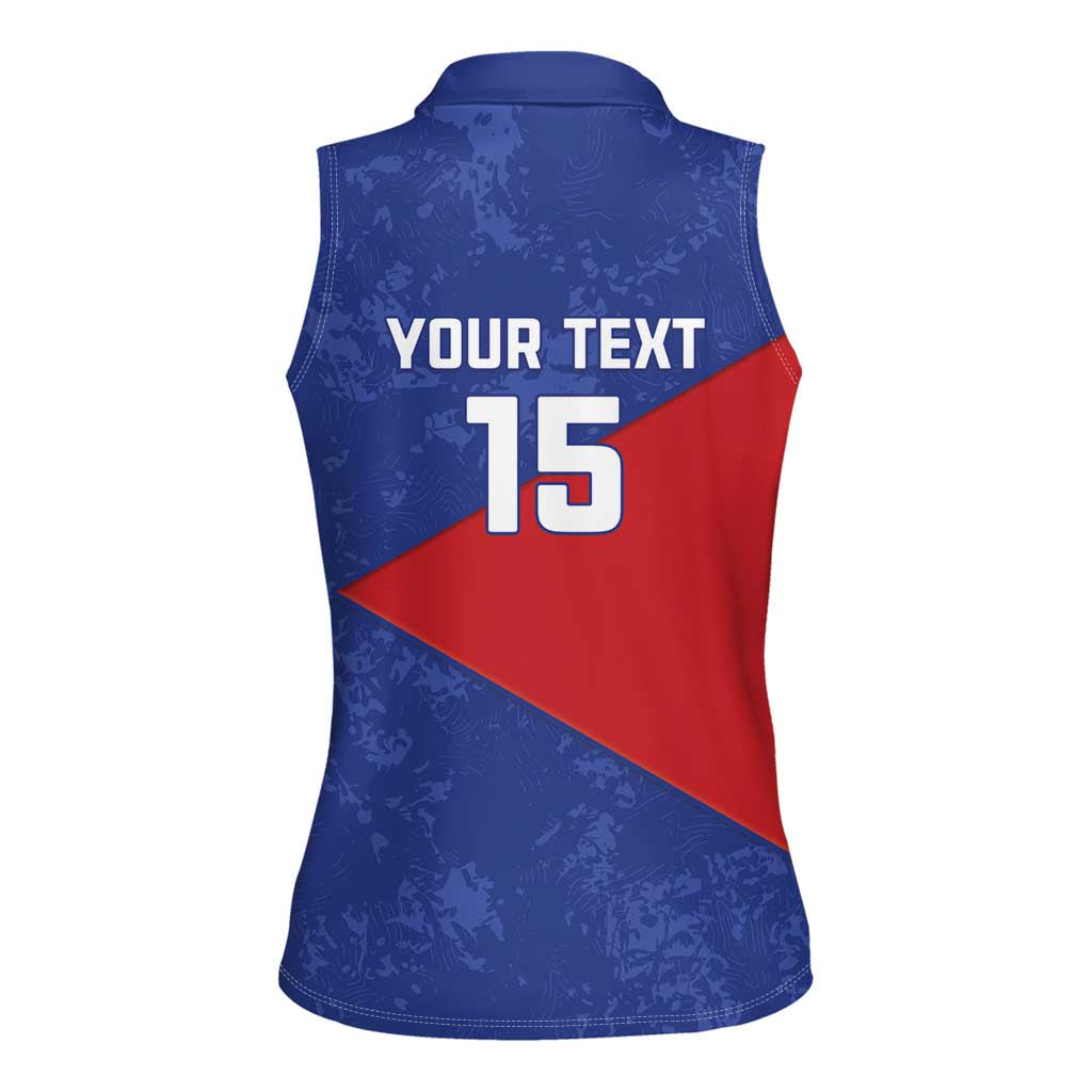 Custom Cuba Basketball Women Sleeveless Polo Shirt Flag Style