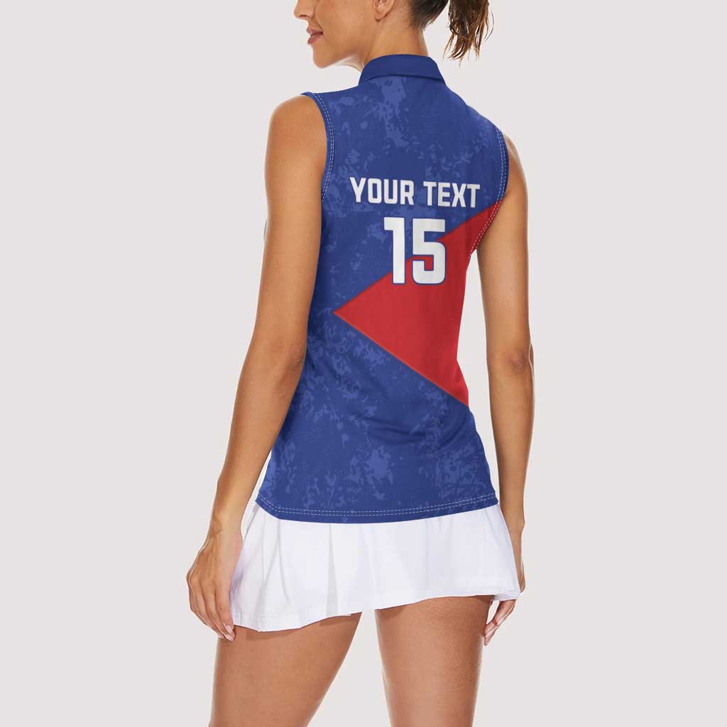 Custom Cuba Basketball Women Sleeveless Polo Shirt Flag Style