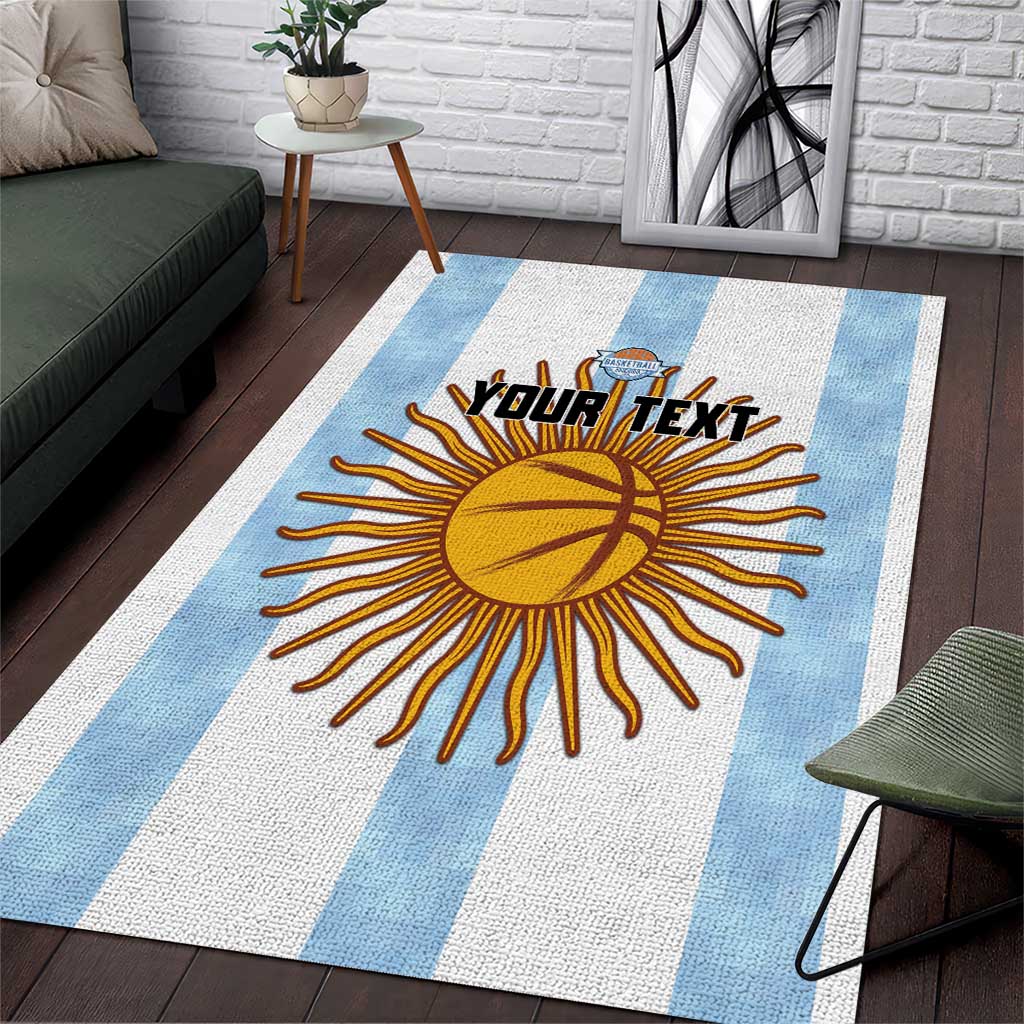 Custom Argentina Basketball Area Rug Go El Alma Argentina