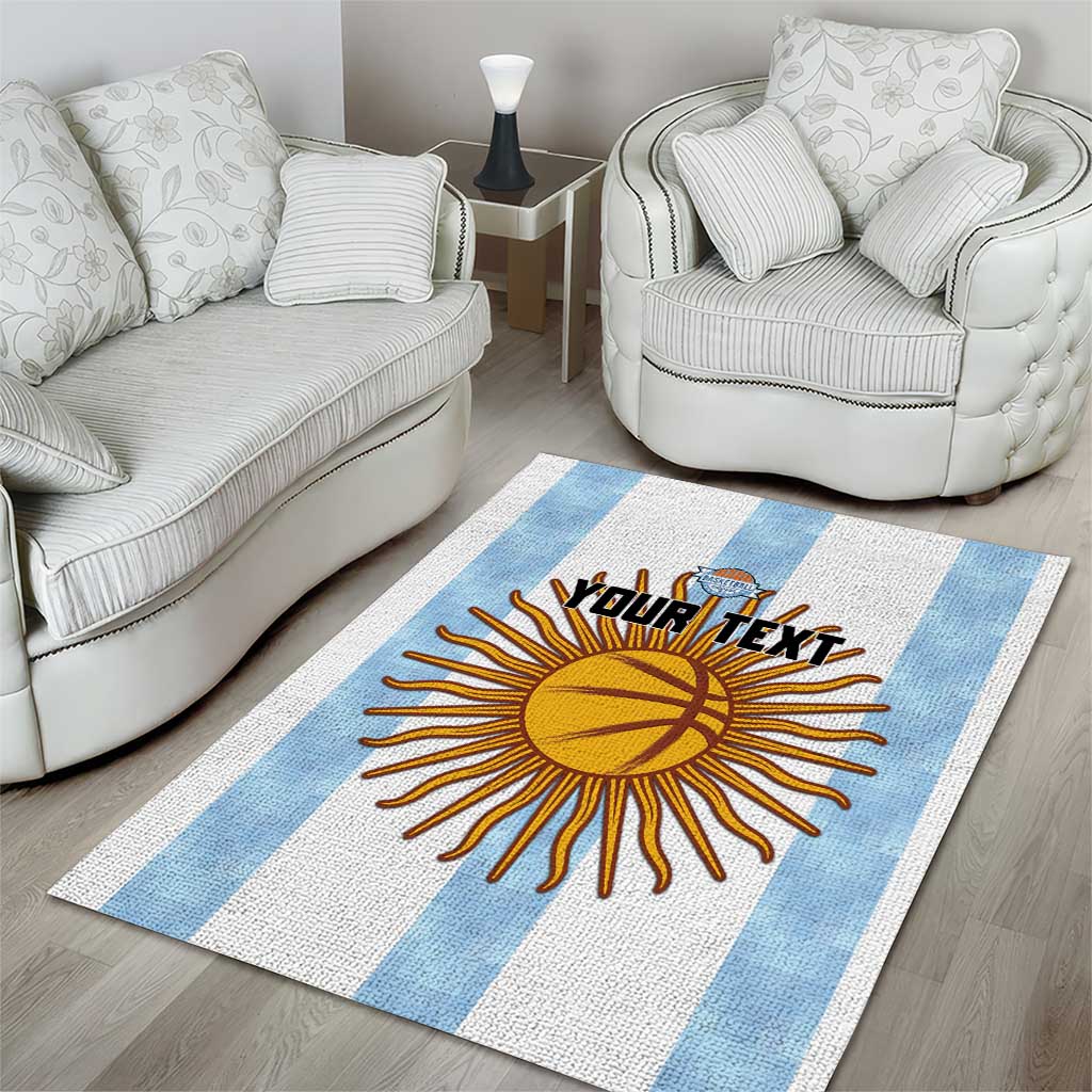 Custom Argentina Basketball Area Rug Go El Alma Argentina