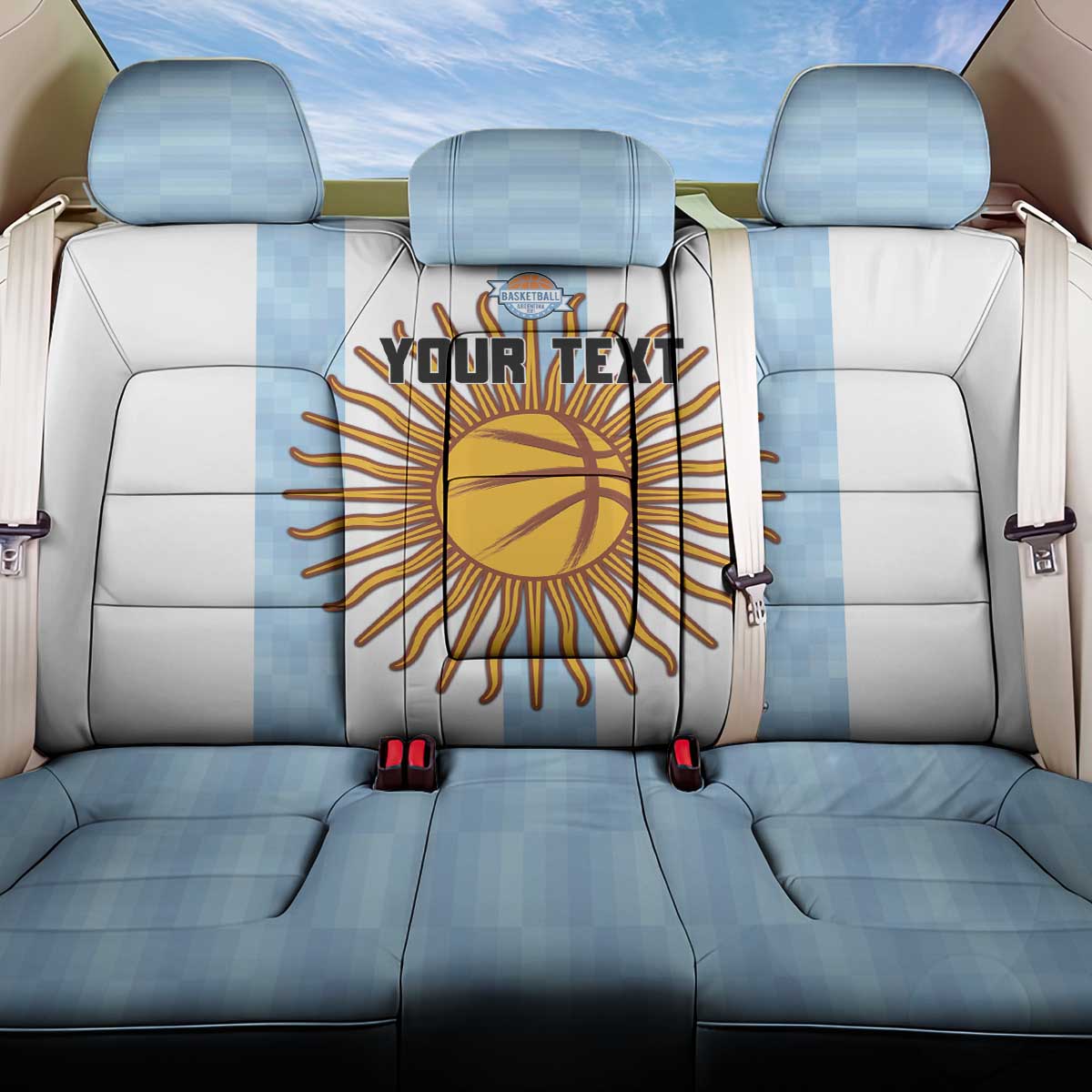 Custom Argentina Basketball Back Car Seat Cover Go El Alma Argentina
