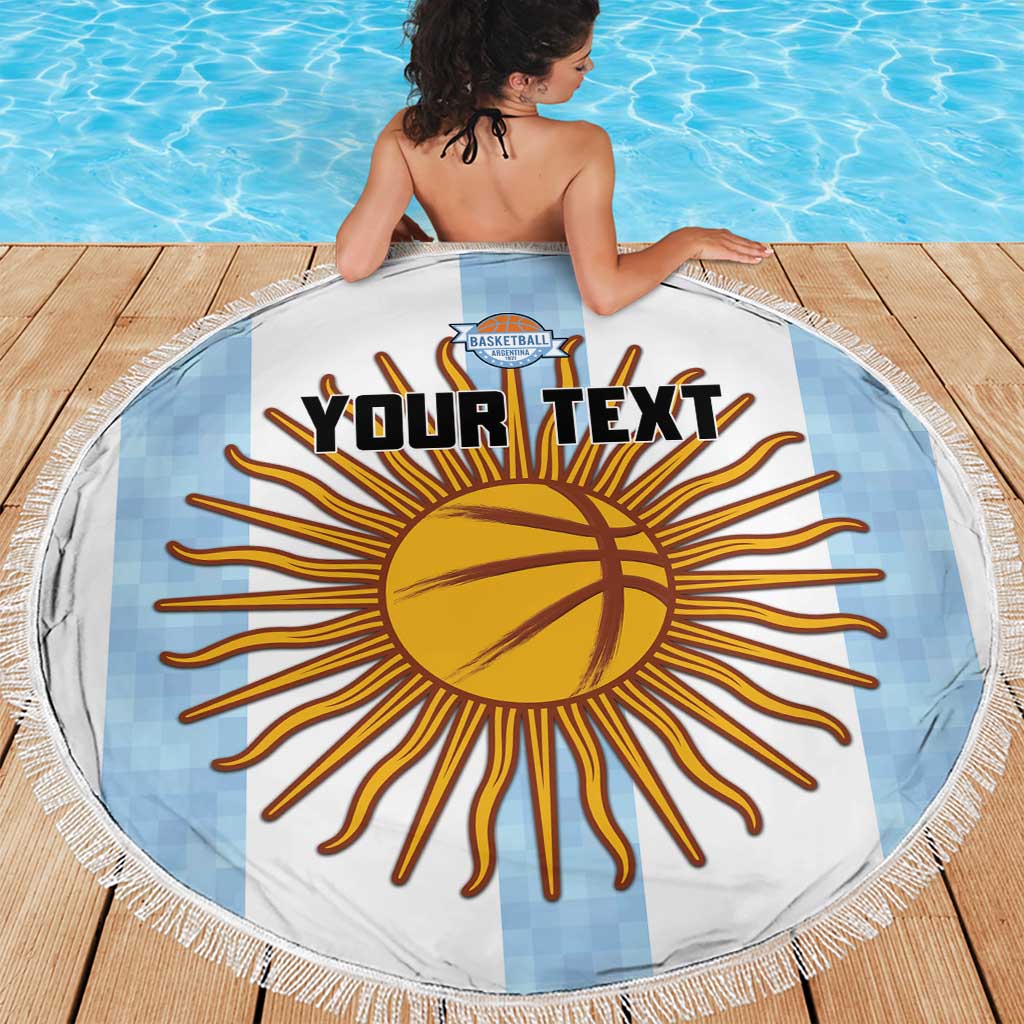 Custom Argentina Basketball Beach Blanket Go El Alma Argentina
