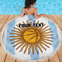 Custom Argentina Basketball Beach Blanket Go El Alma Argentina