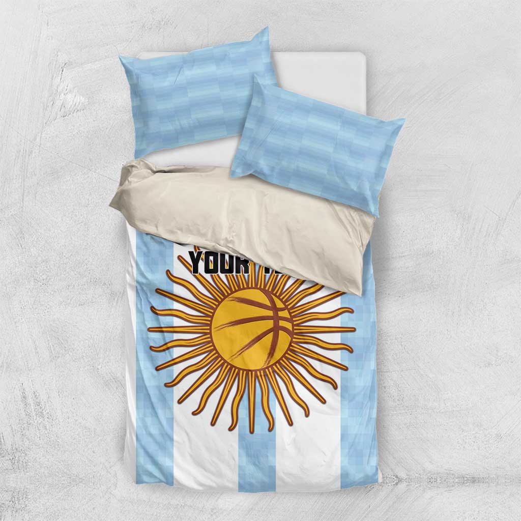Custom Argentina Basketball Bedding Set Go El Alma Argentina