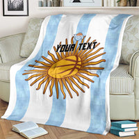 Custom Argentina Basketball Blanket Go El Alma Argentina
