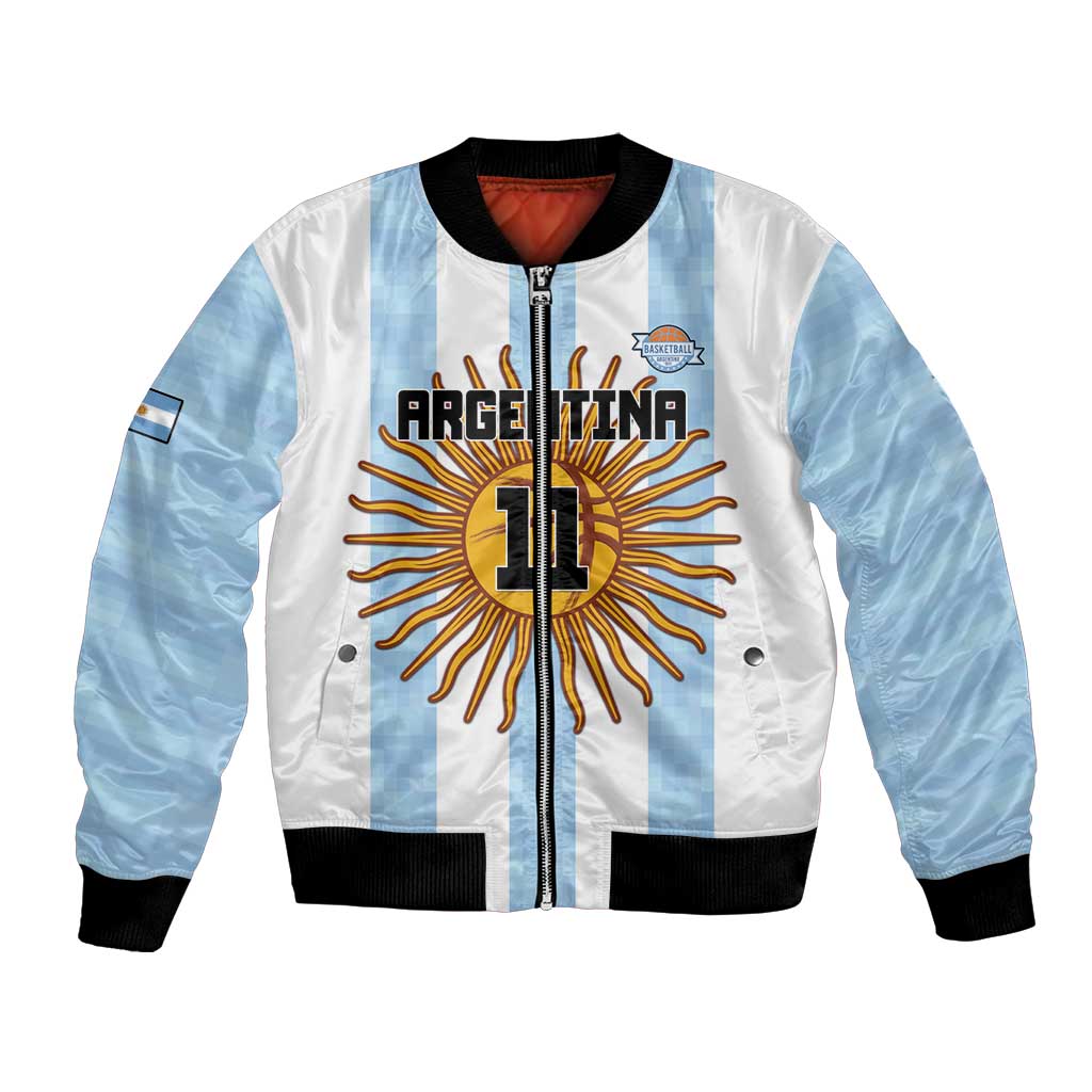 Custom Argentina Basketball Bomber Jacket Go El Alma Argentina