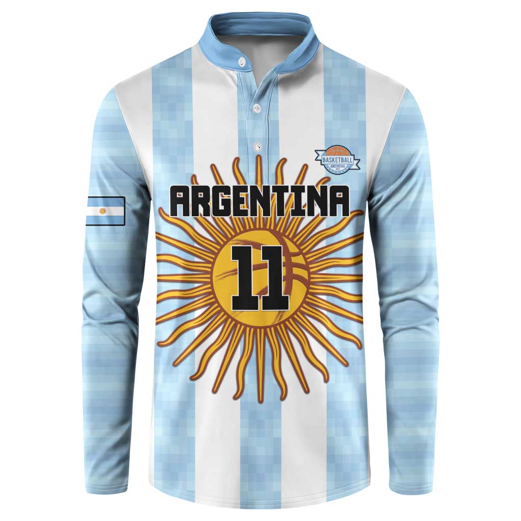 Custom Argentina Basketball Button Sweatshirt Go El Alma Argentina