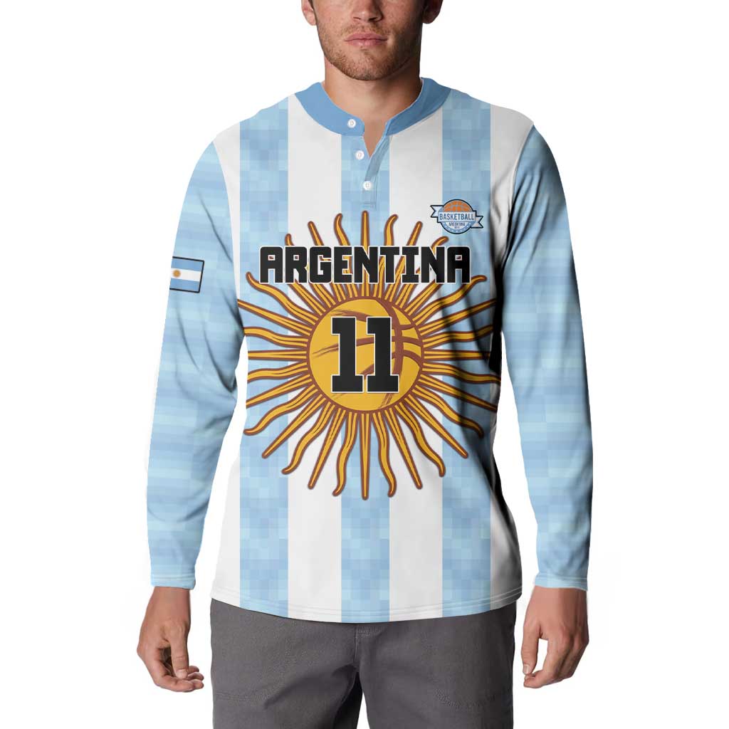 Custom Argentina Basketball Button Sweatshirt Go El Alma Argentina