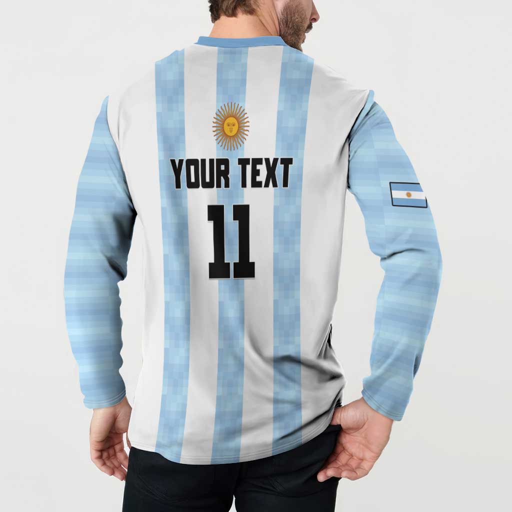 Custom Argentina Basketball Button Sweatshirt Go El Alma Argentina
