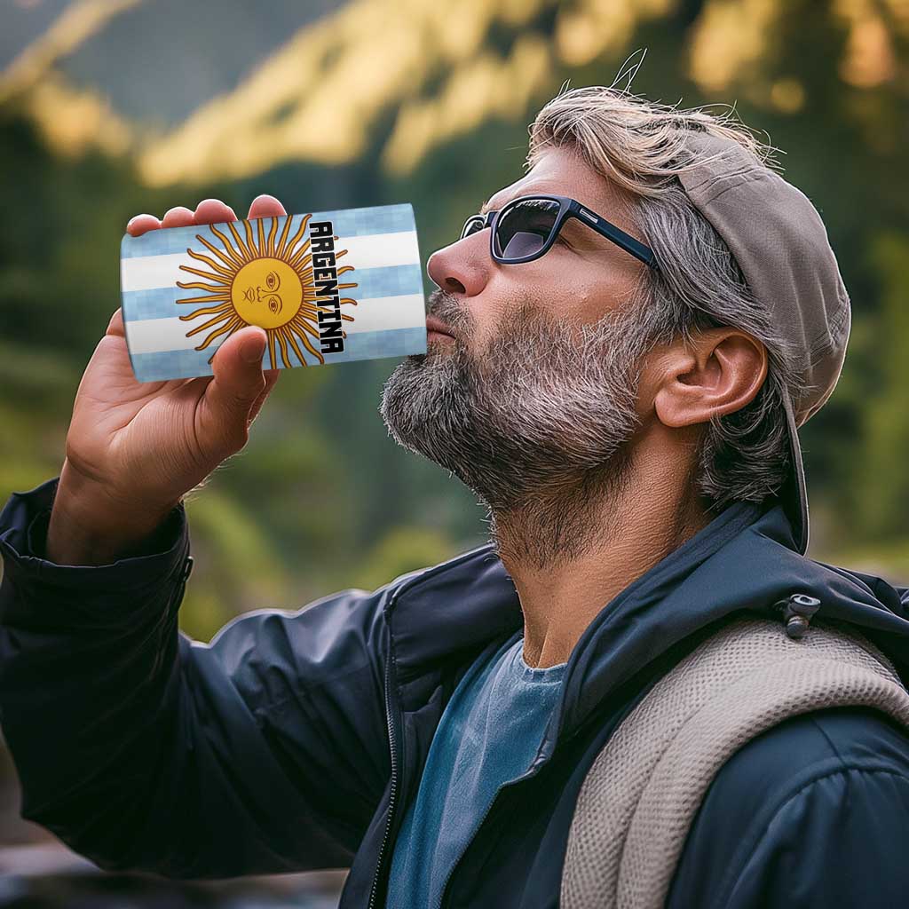 Custom Argentina Basketball 4 in 1 Can Cooler Tumbler Go El Alma Argentina