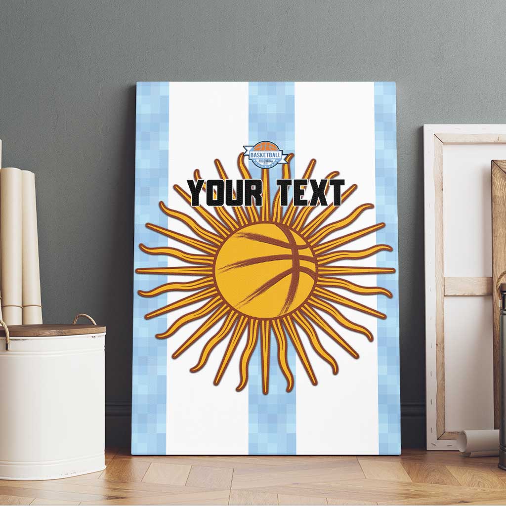 Custom Argentina Basketball Canvas Wall Art Go El Alma Argentina