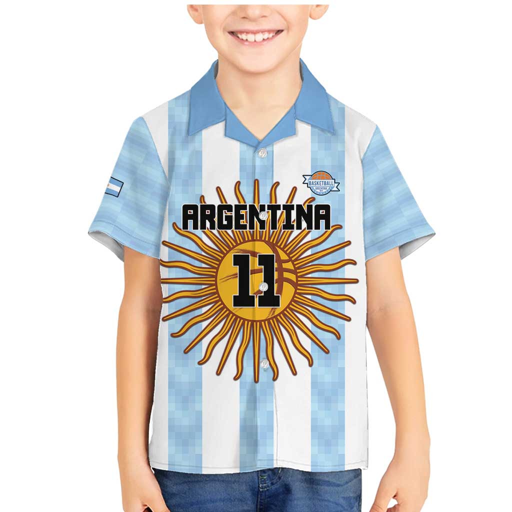 Custom Argentina Basketball Family Matching Mermaid Dress and Hawaiian Shirt Go El Alma Argentina