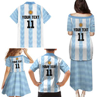 Custom Argentina Basketball Family Matching Puletasi and Hawaiian Shirt Go El Alma Argentina