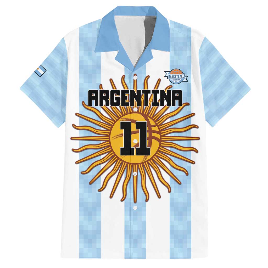 Custom Argentina Basketball Family Matching Puletasi and Hawaiian Shirt Go El Alma Argentina