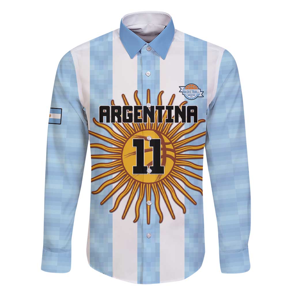 Custom Argentina Basketball Family Matching Short Sleeve Bodycon Dress and Hawaiian Shirt Go El Alma Argentina