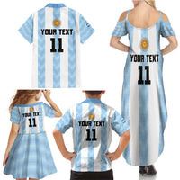 Custom Argentina Basketball Family Matching Summer Maxi Dress and Hawaiian Shirt Go El Alma Argentina