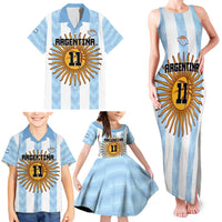 Custom Argentina Basketball Family Matching Tank Maxi Dress and Hawaiian Shirt Go El Alma Argentina