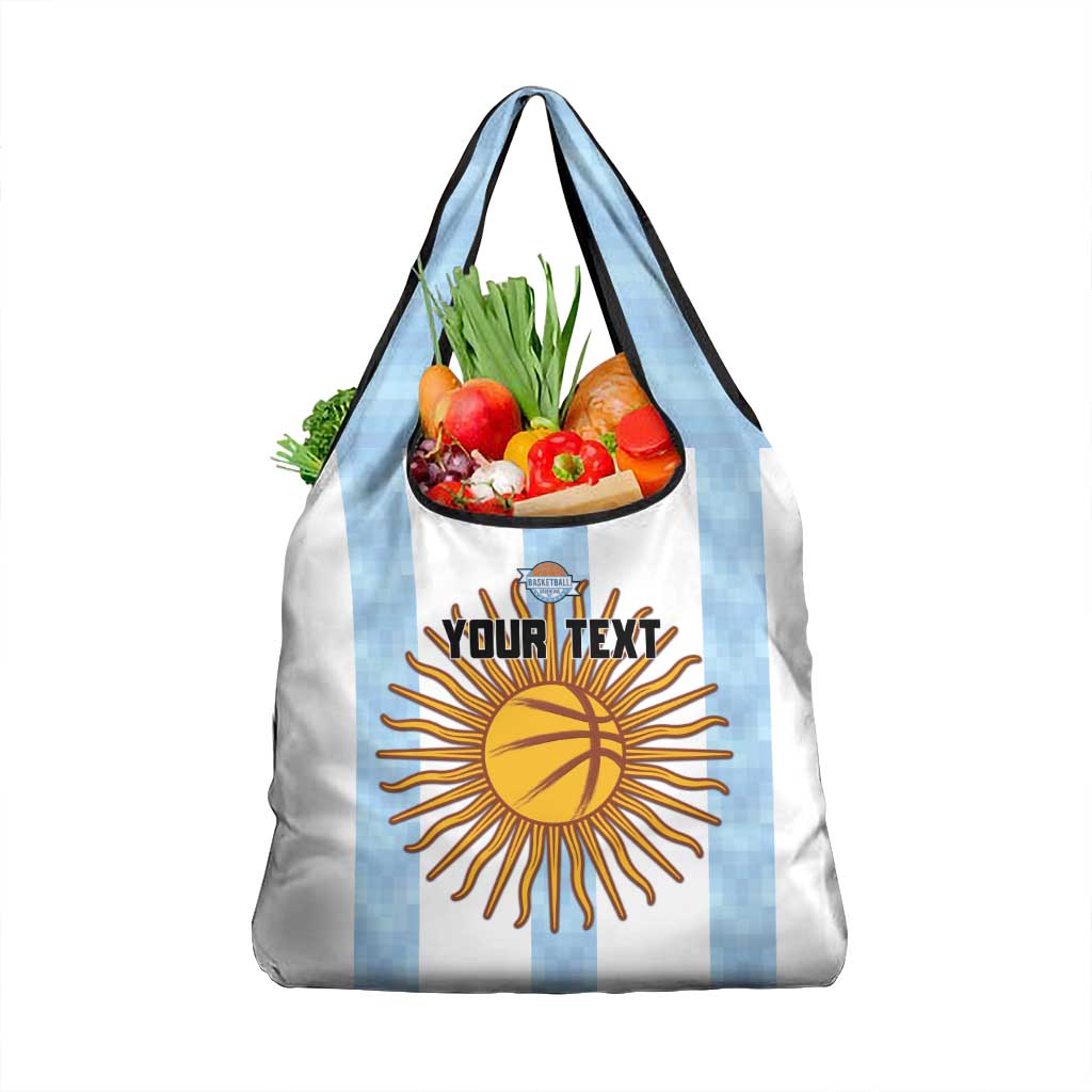 Custom Argentina Basketball Grocery Bag Go El Alma Argentina