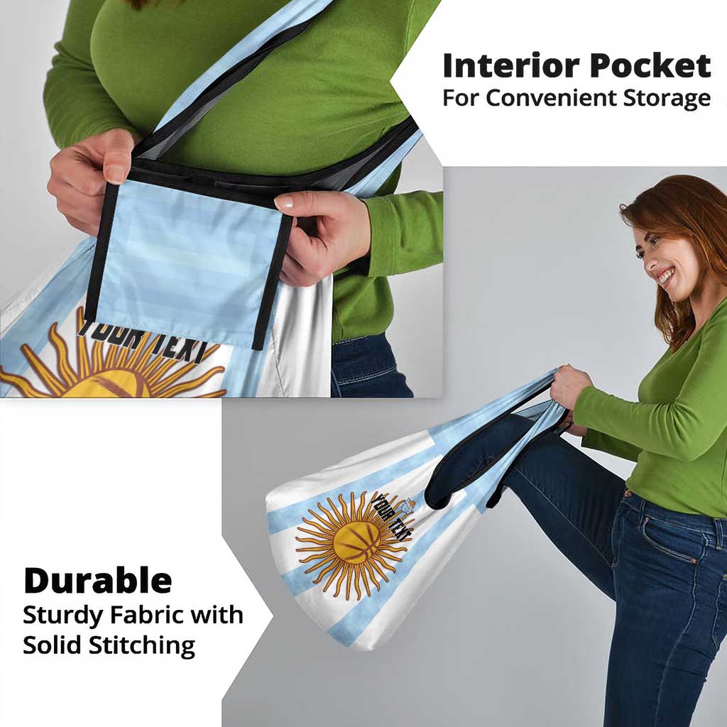 Custom Argentina Basketball Grocery Bag Go El Alma Argentina