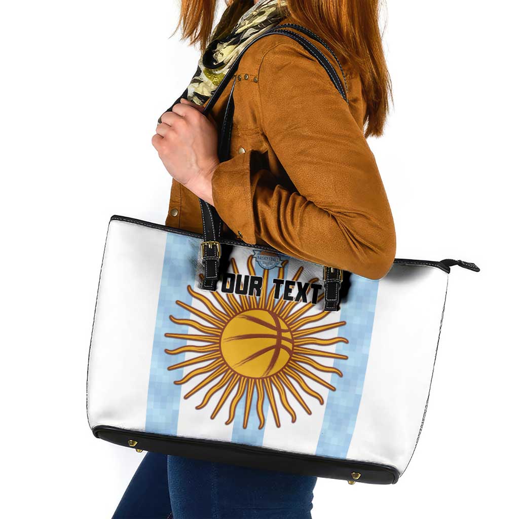 Custom Argentina Basketball Leather Tote Bag Go El Alma Argentina
