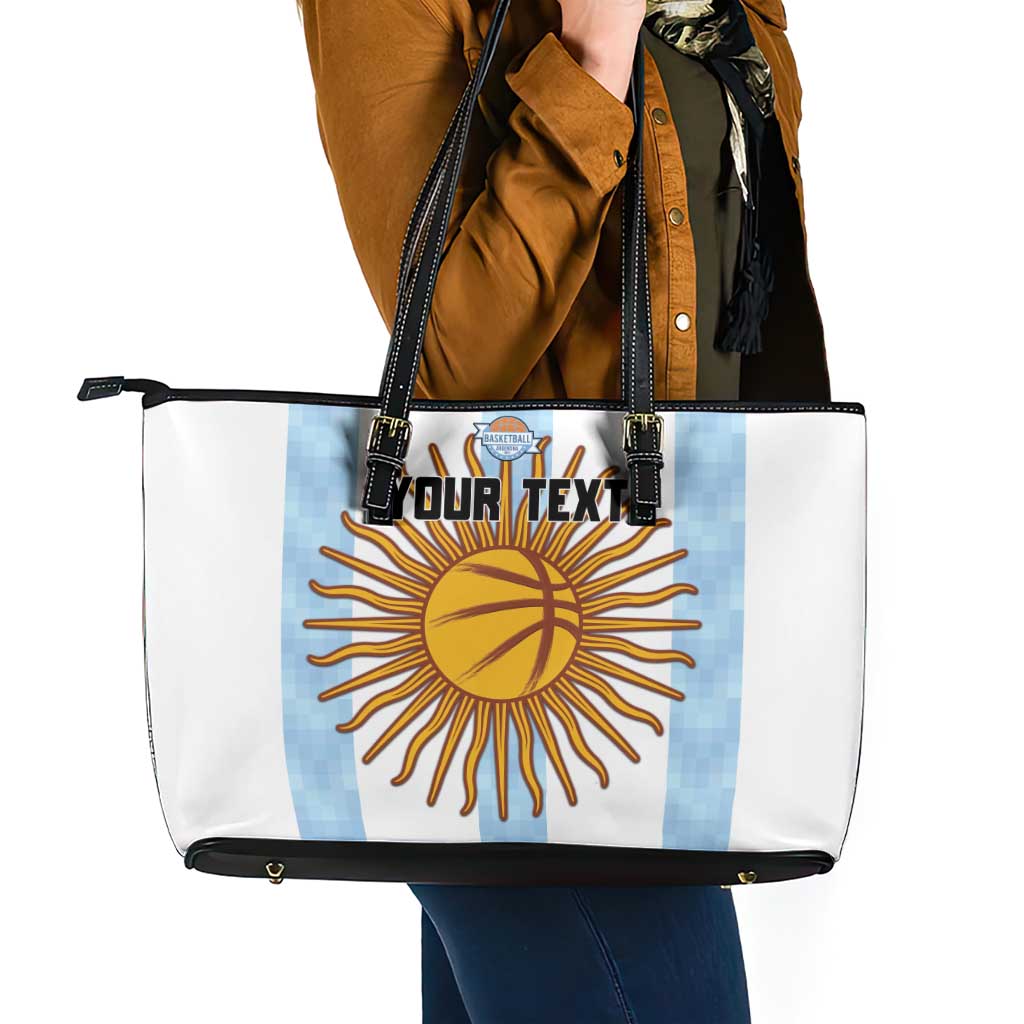 Custom Argentina Basketball Leather Tote Bag Go El Alma Argentina