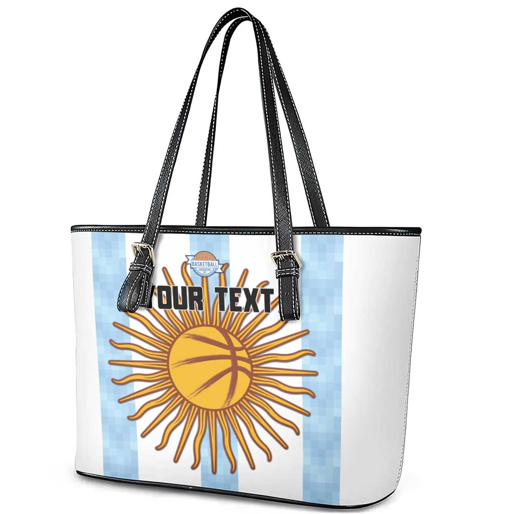 Custom Argentina Basketball Leather Tote Bag Go El Alma Argentina