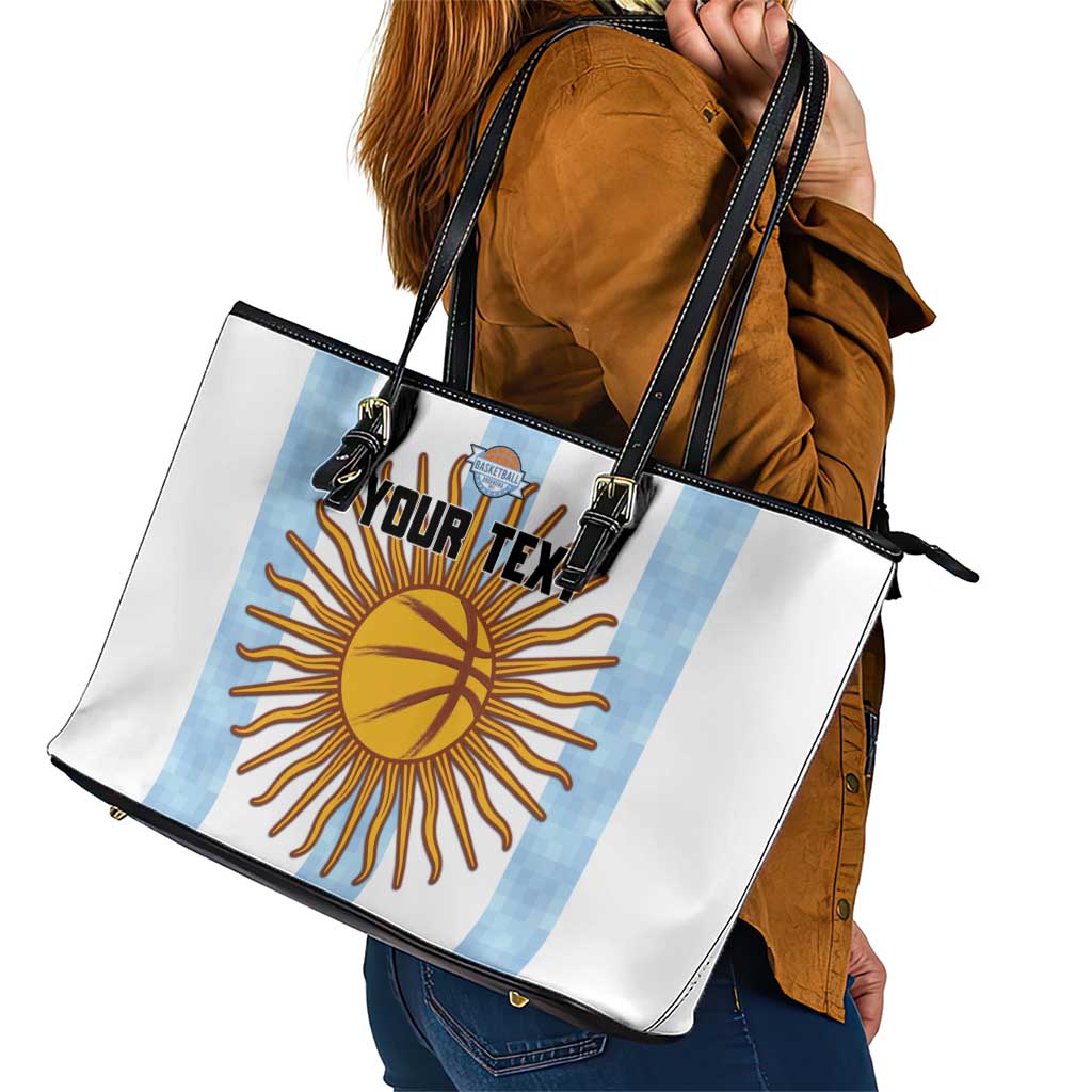 Custom Argentina Basketball Leather Tote Bag Go El Alma Argentina