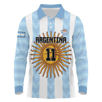 Custom Argentina Basketball Long Sleeve Polo Shirt Go El Alma Argentina