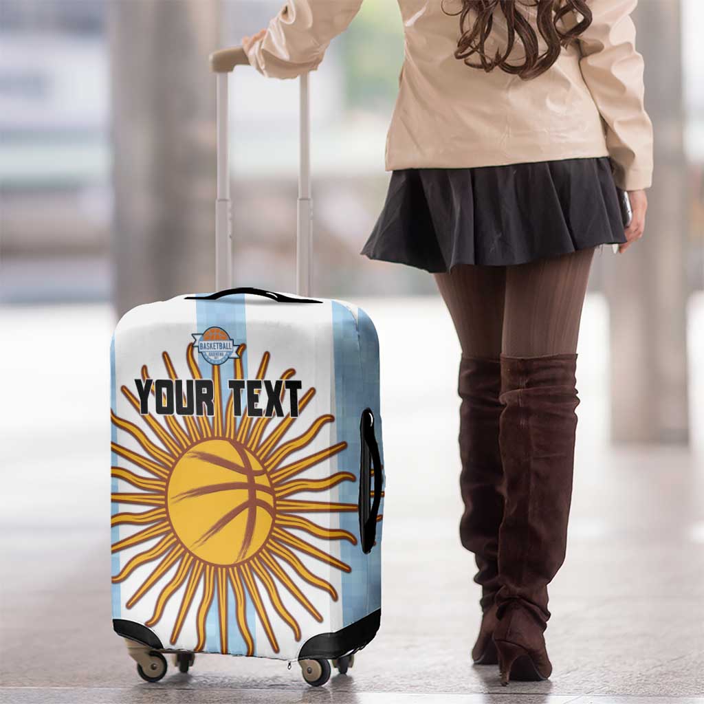 Custom Argentina Basketball Luggage Cover Go El Alma Argentina