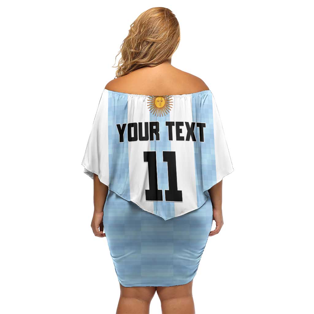 Custom Argentina Basketball Off Shoulder Short Dress Go El Alma Argentina