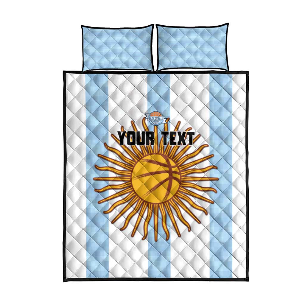 Custom Argentina Basketball Quilt Bed Set Go El Alma Argentina
