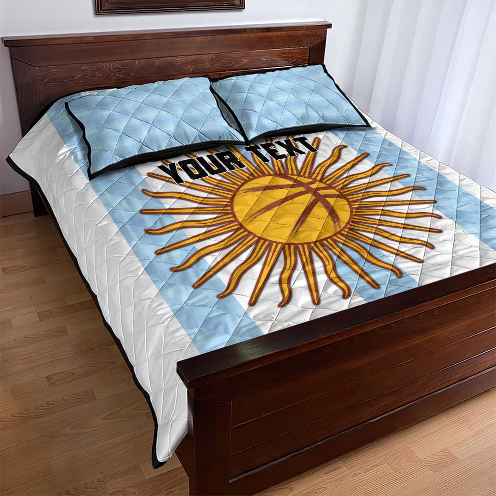 Custom Argentina Basketball Quilt Bed Set Go El Alma Argentina