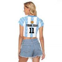 Custom Argentina Basketball Raglan Cropped T Shirt Go El Alma Argentina