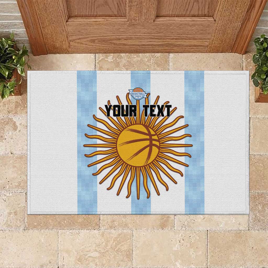 Custom Argentina Basketball Rubber Doormat Go El Alma Argentina
