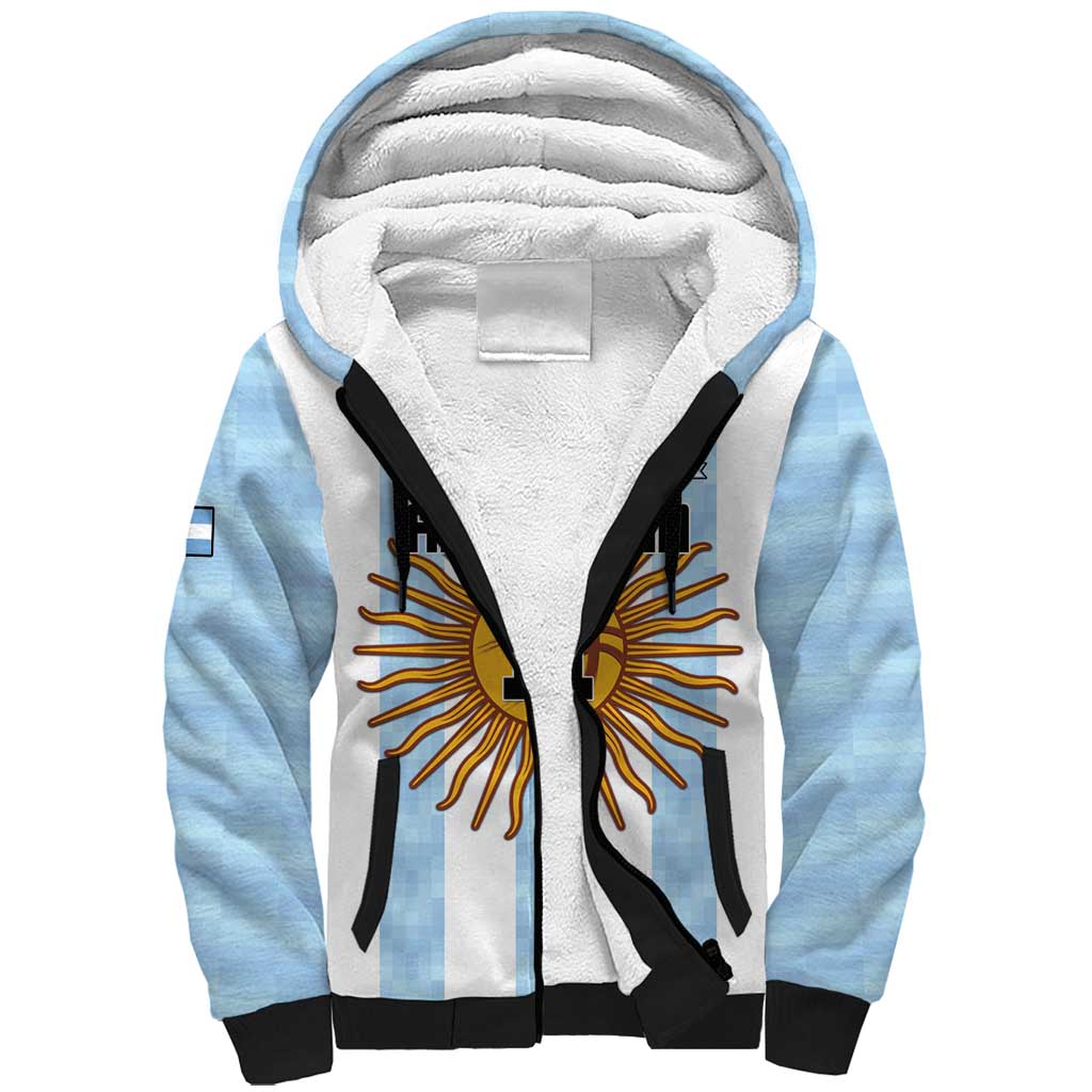 Custom Argentina Basketball Sherpa Hoodie Go El Alma Argentina