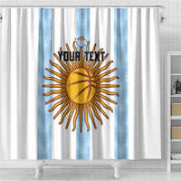 Custom Argentina Basketball Shower Curtain Go El Alma Argentina