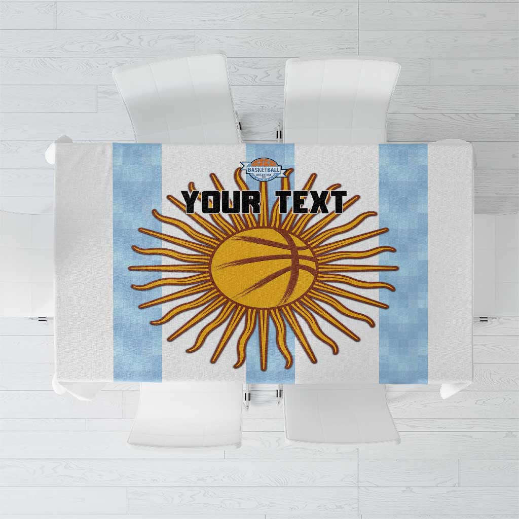 Custom Argentina Basketball Tablecloth Go El Alma Argentina