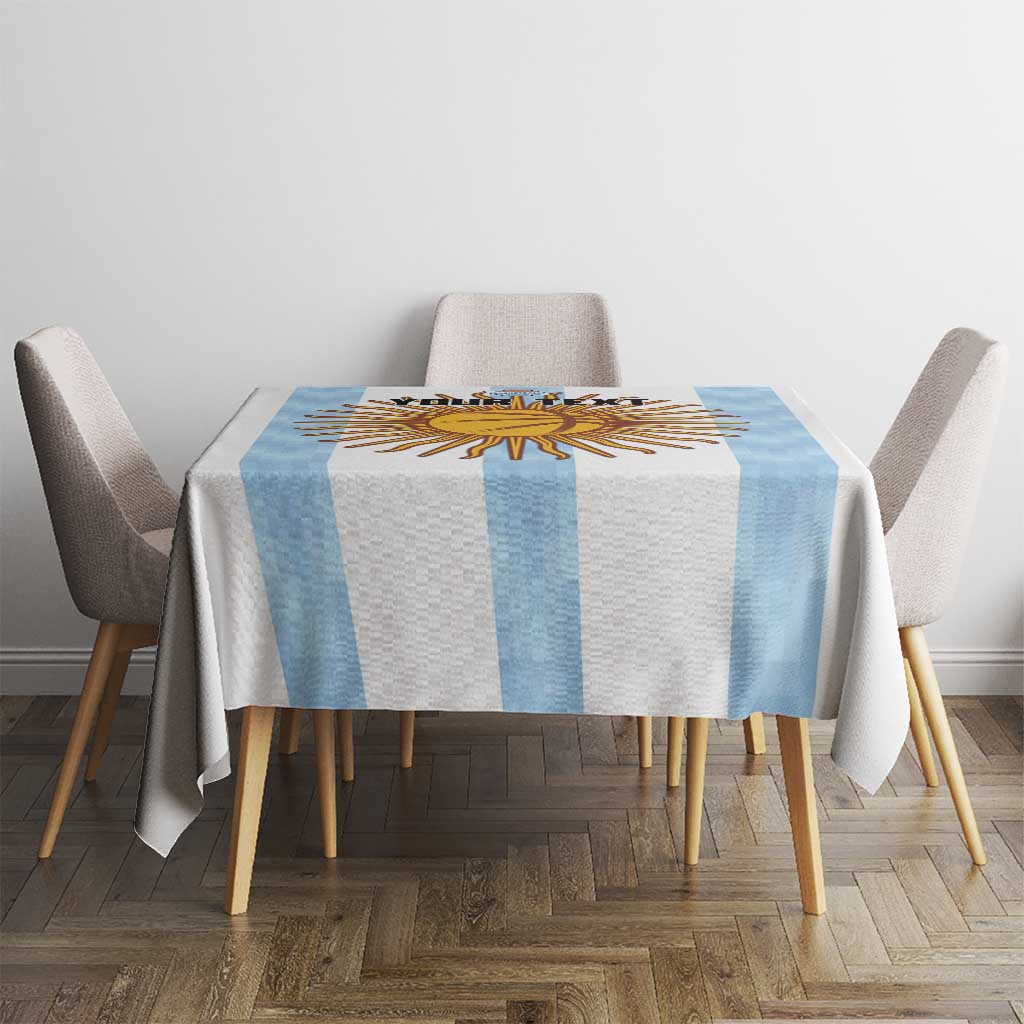 Custom Argentina Basketball Tablecloth Go El Alma Argentina