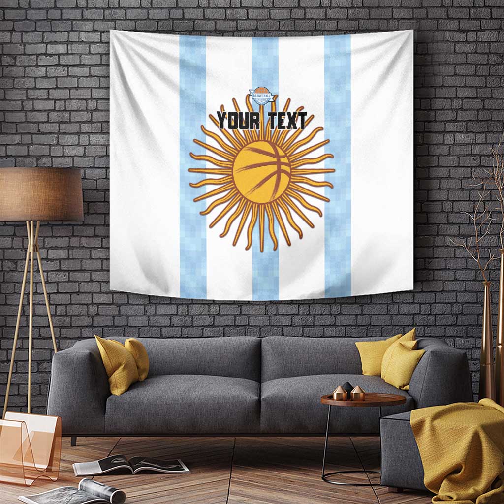 Custom Argentina Basketball Tapestry Go El Alma Argentina