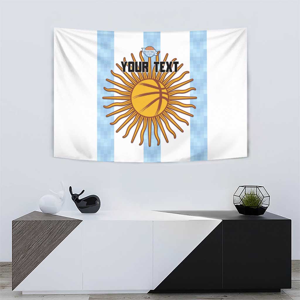 Custom Argentina Basketball Tapestry Go El Alma Argentina