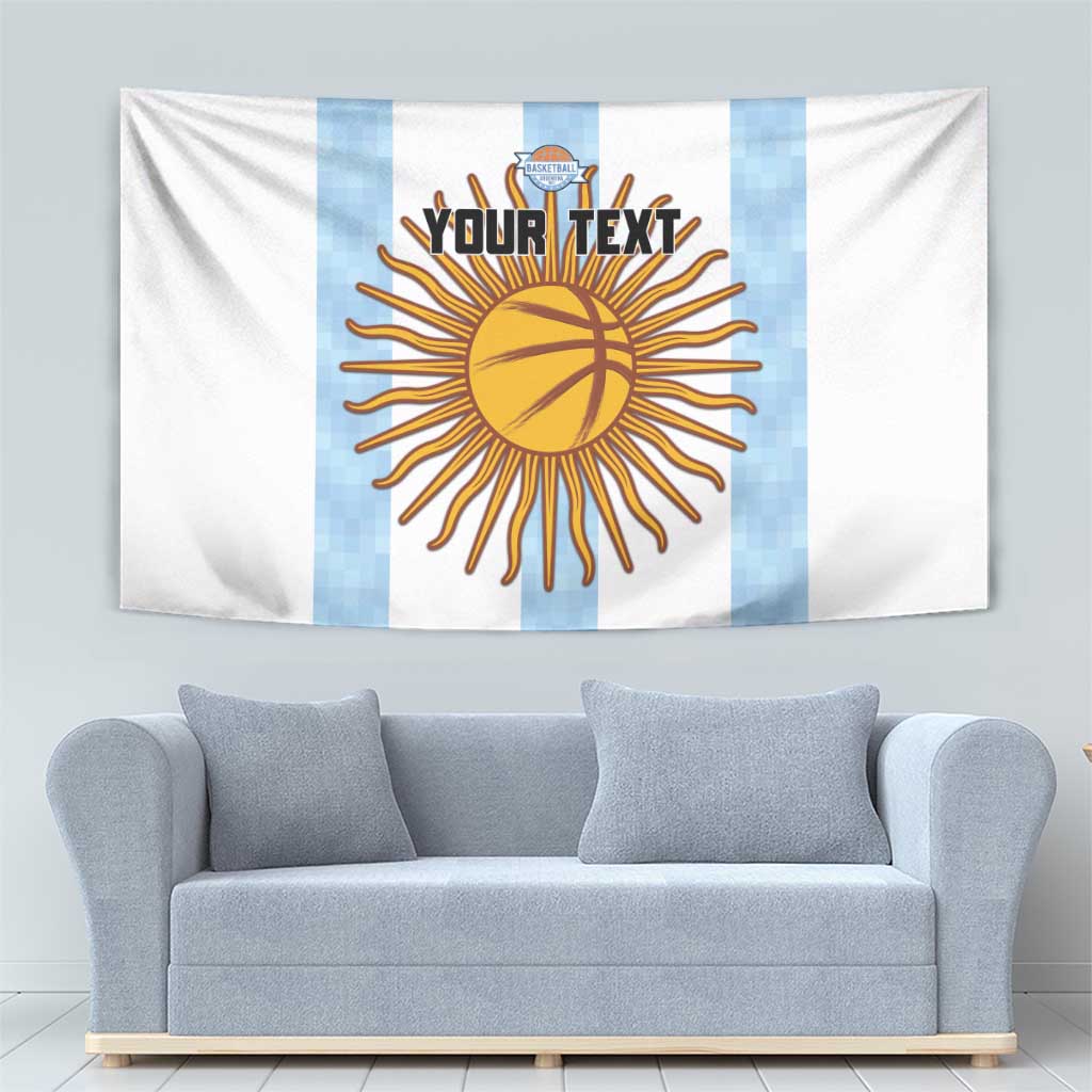Custom Argentina Basketball Tapestry Go El Alma Argentina