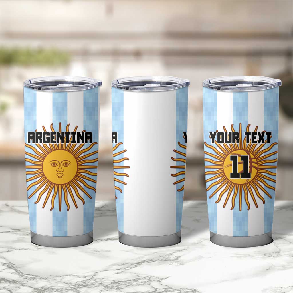 Custom Argentina Basketball Tumbler Cup Go El Alma Argentina