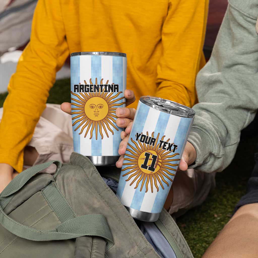 Custom Argentina Basketball Tumbler Cup Go El Alma Argentina
