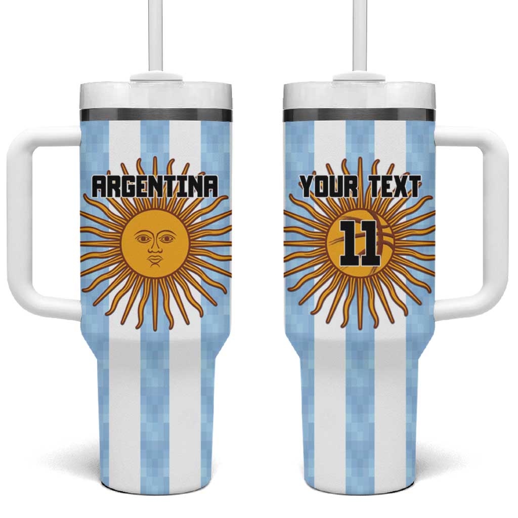 Custom Argentina Basketball Tumbler With Handle Go El Alma Argentina