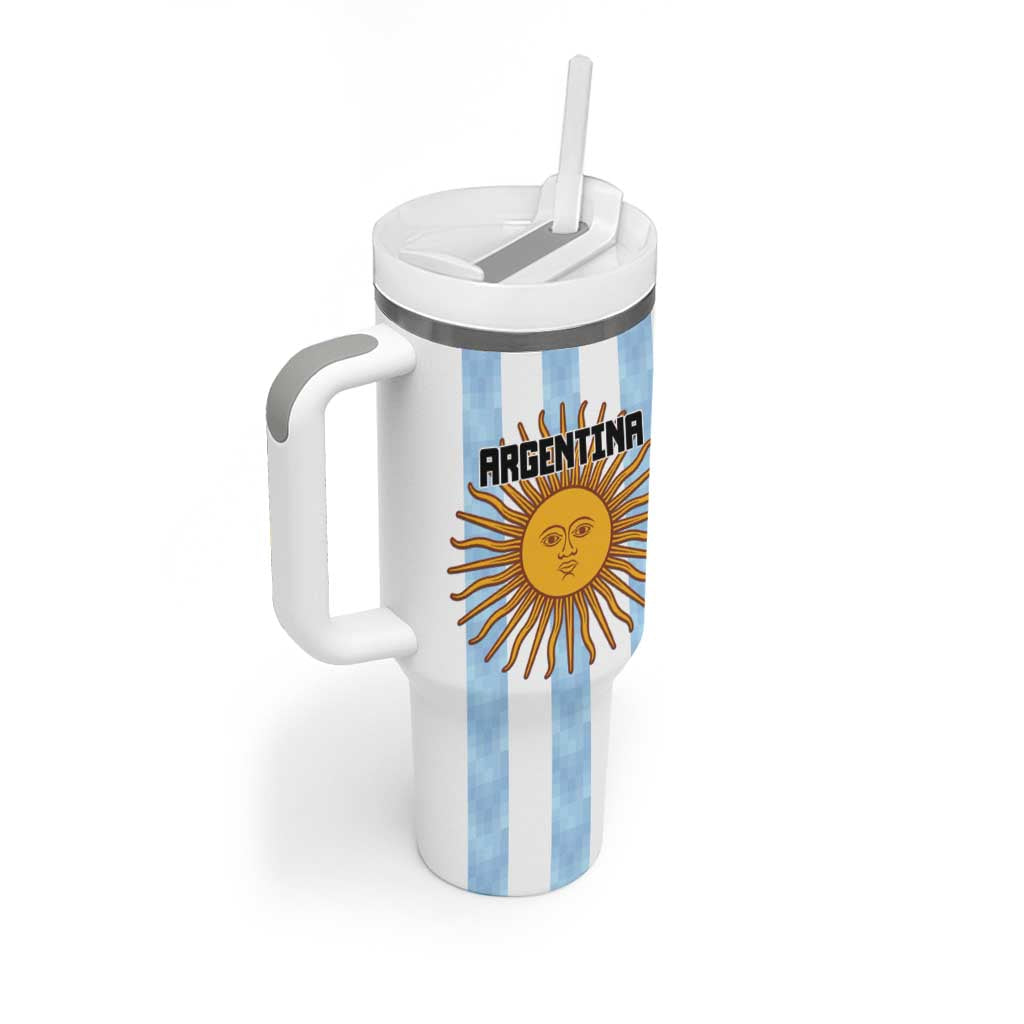 Custom Argentina Basketball Tumbler With Handle Go El Alma Argentina