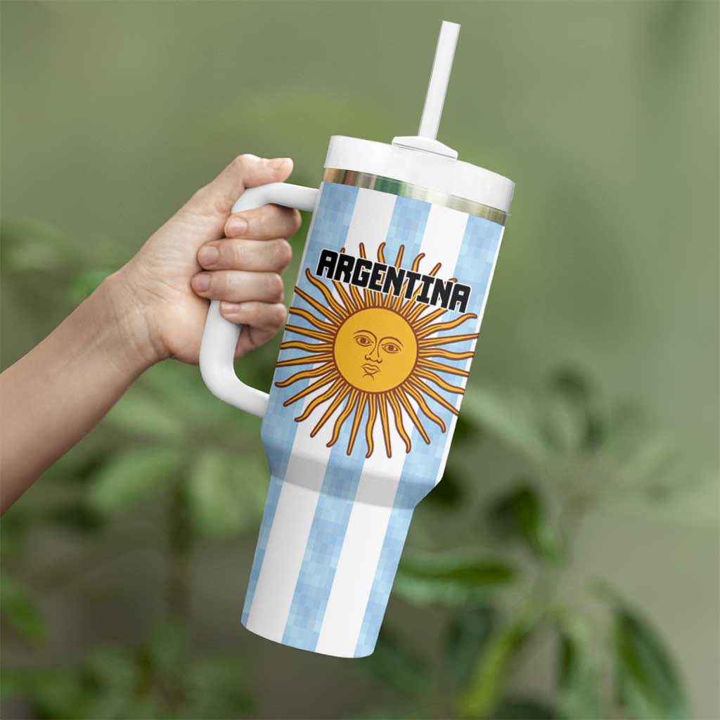 Custom Argentina Basketball Tumbler With Handle Go El Alma Argentina