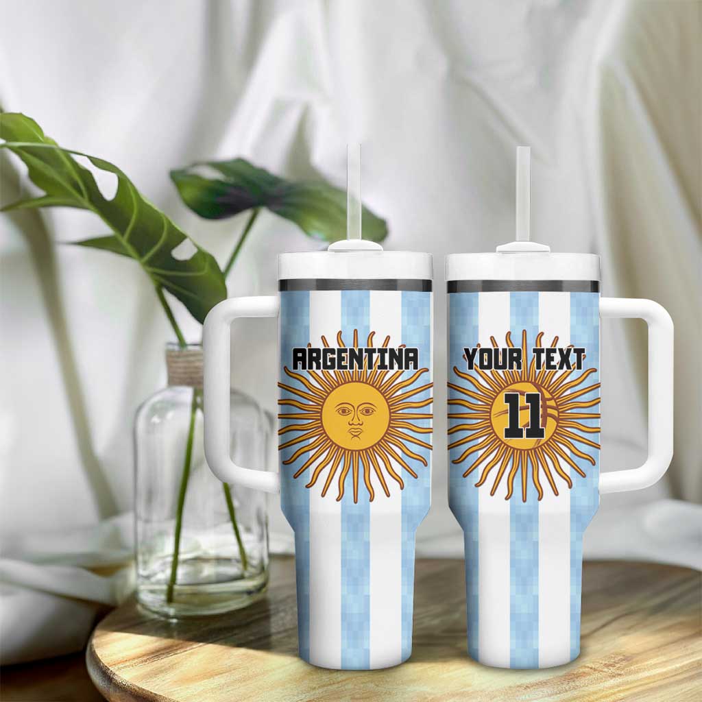 Custom Argentina Basketball Tumbler With Handle Go El Alma Argentina
