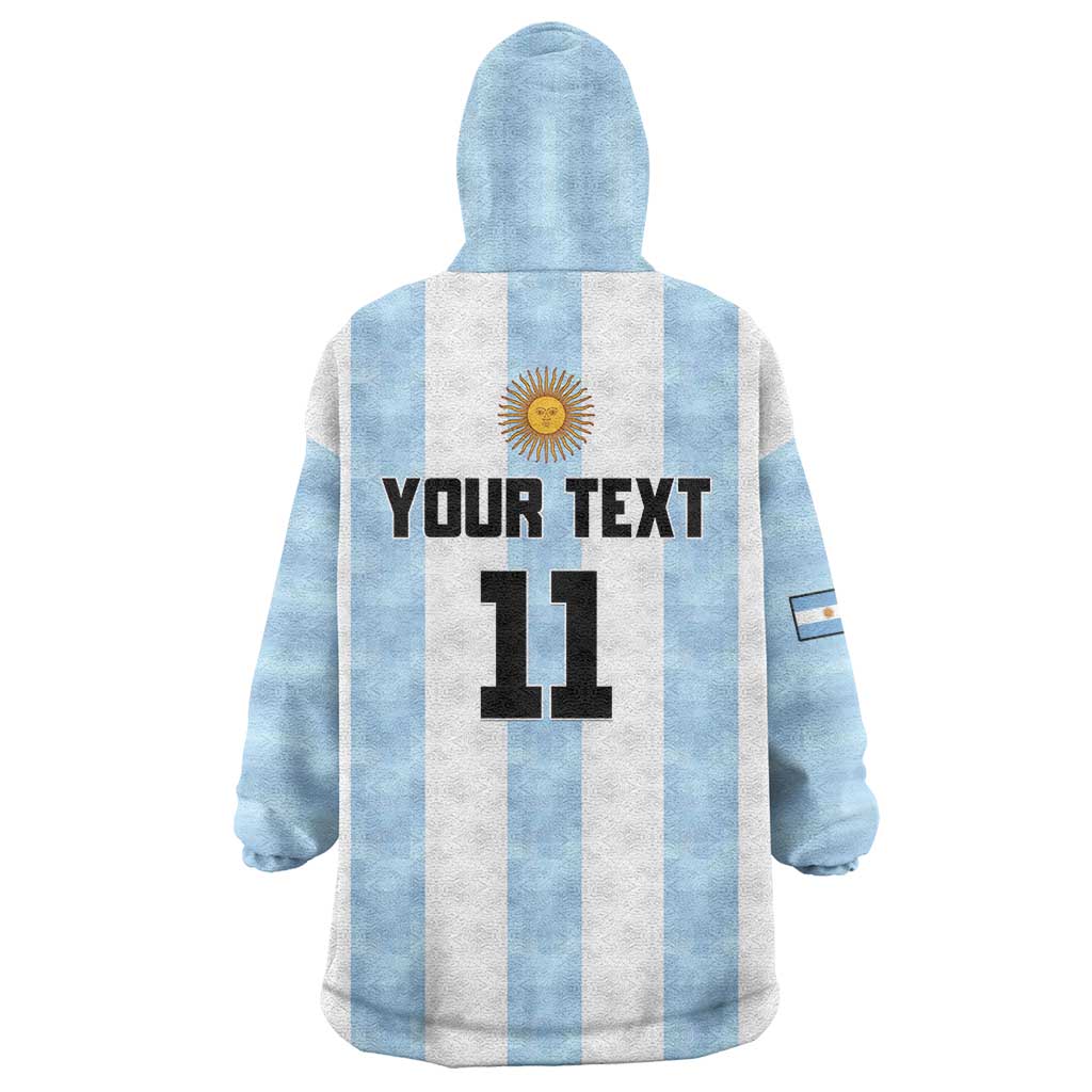 Custom Argentina Basketball Wearable Blanket Hoodie Go El Alma Argentina